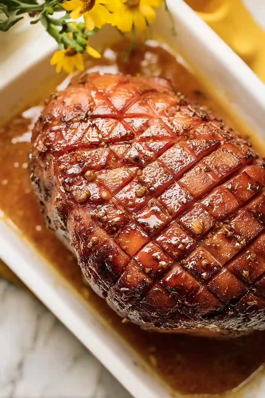 vegan glazed ham