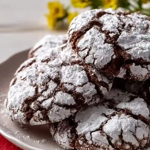 chocolate cool whip crinkle cookies