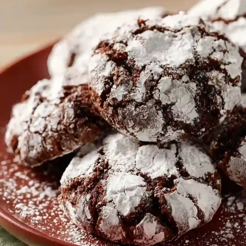 triple chocolate crinkle cookies