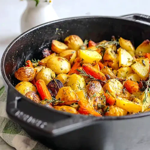 roasted vegetables in dutch oven