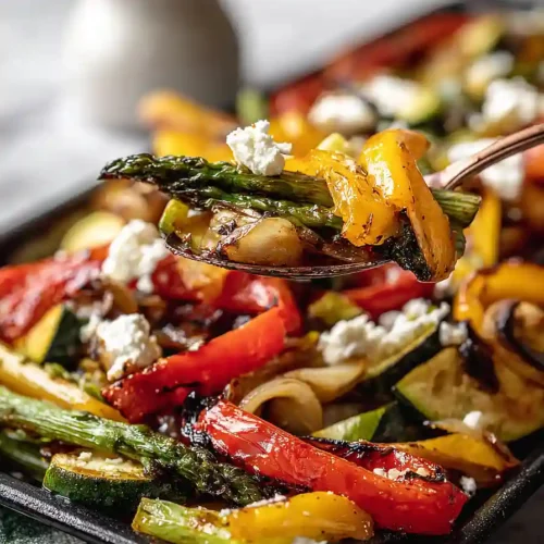 roasted vegetables with goat cheese