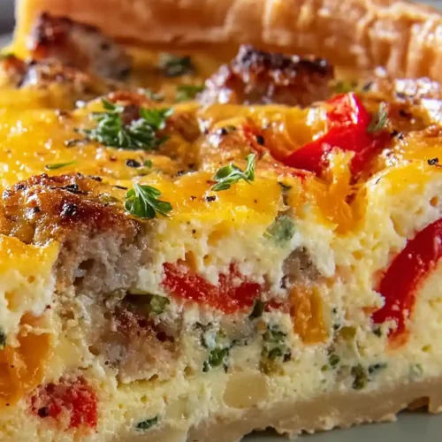 roasted red pepper and sausage quiche