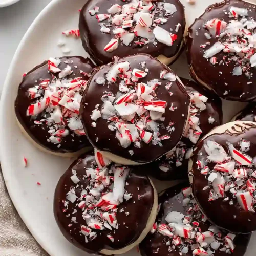 shortbread peppermint bark cookies