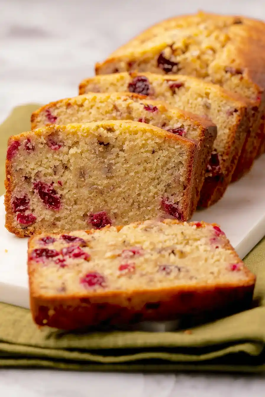 cherry eggnog quick bread