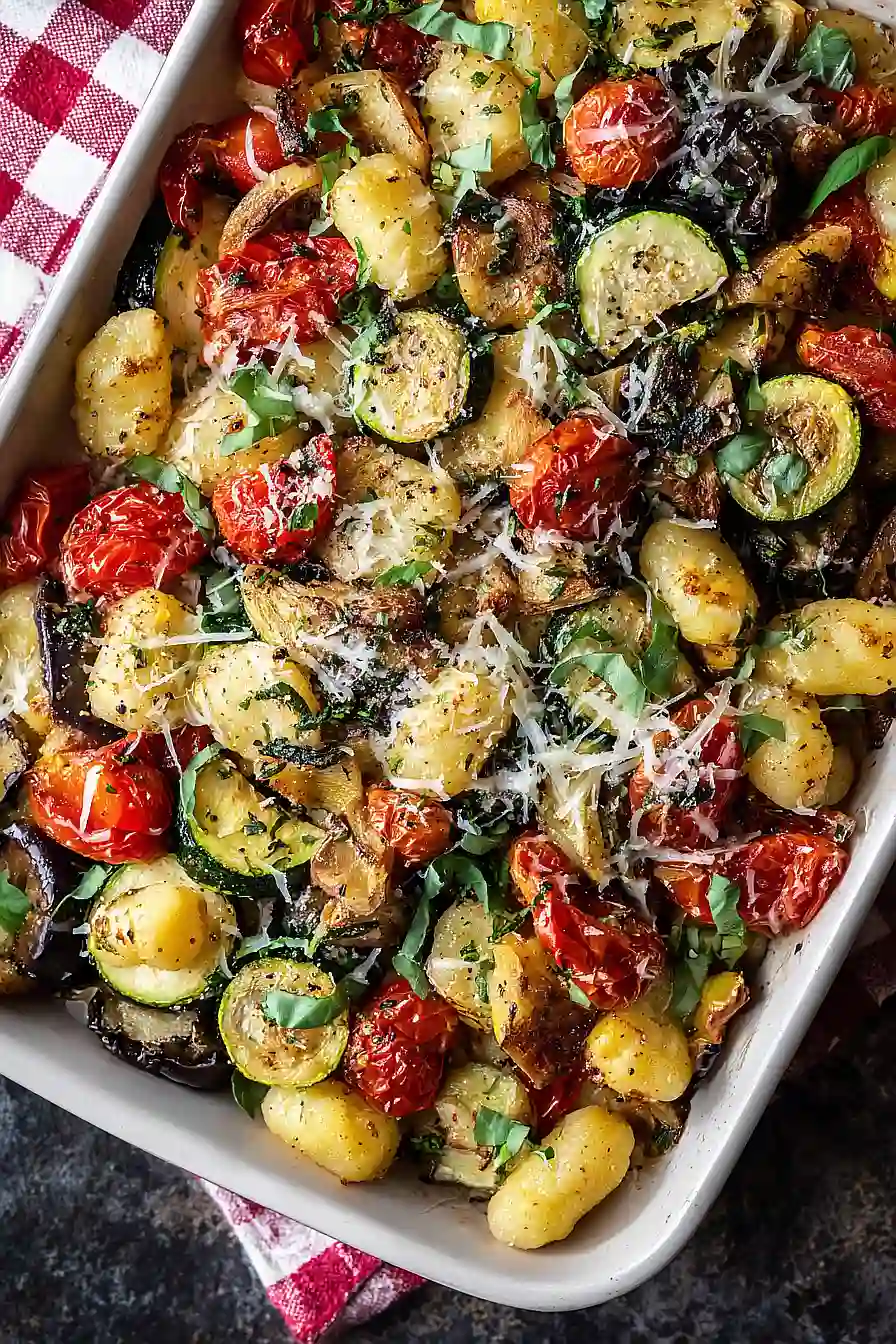 roasted vegetables with gnocchi