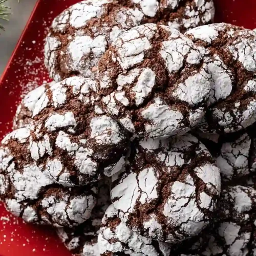 chocolate peppermint crinkle cookies