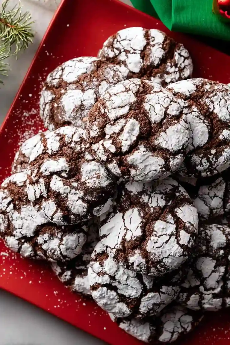 chocolate peppermint crinkle cookies