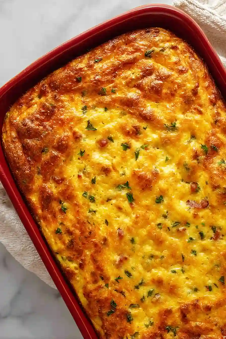 keto ham and cheese breakfast bake