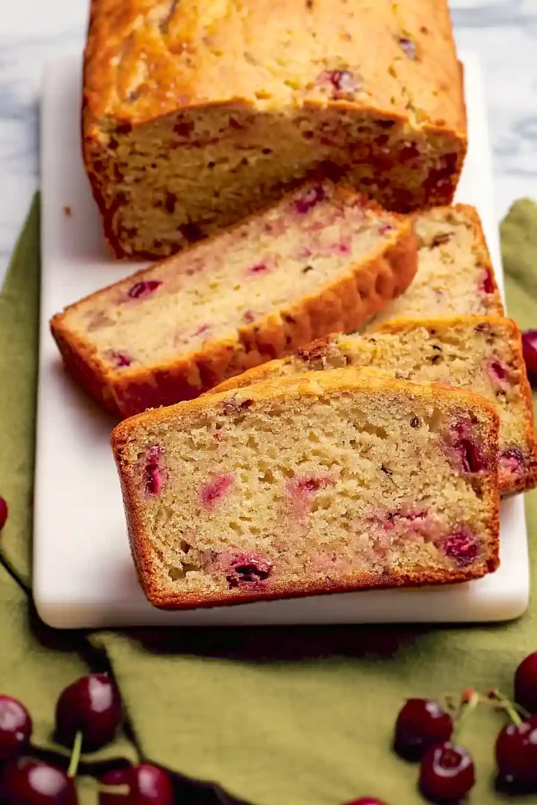cherry eggnog quick bread