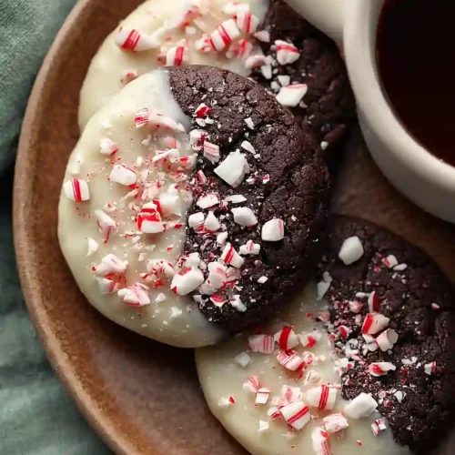 vegan peppermint bark cookies