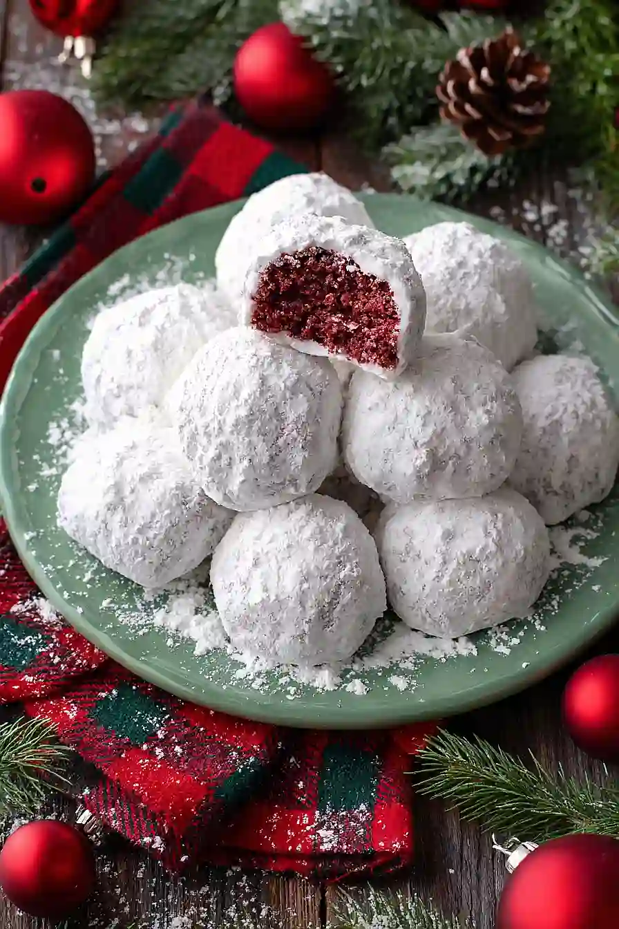 red velvet snowballs