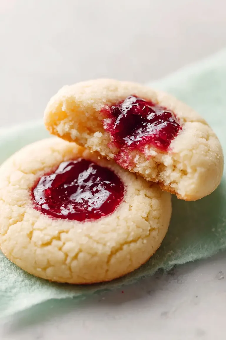 cherry thumbprint cookies