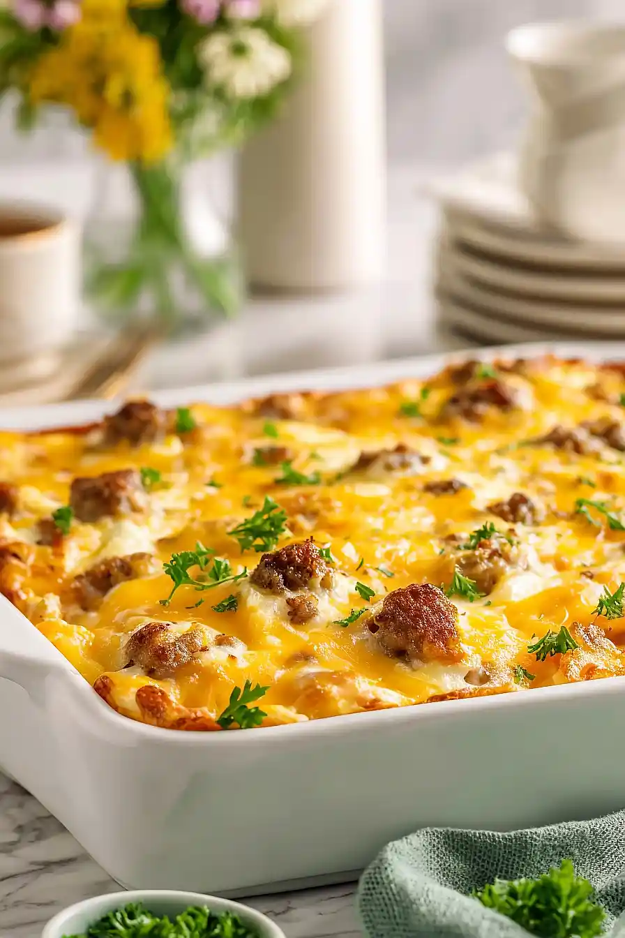 sausage and cream cheese egg bake