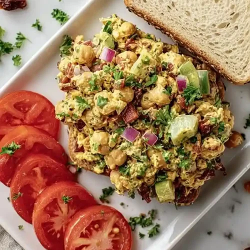 mediterranean chickpea salad sandwich