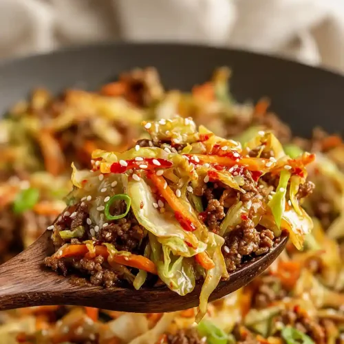 ground beef and cabbage stir fry