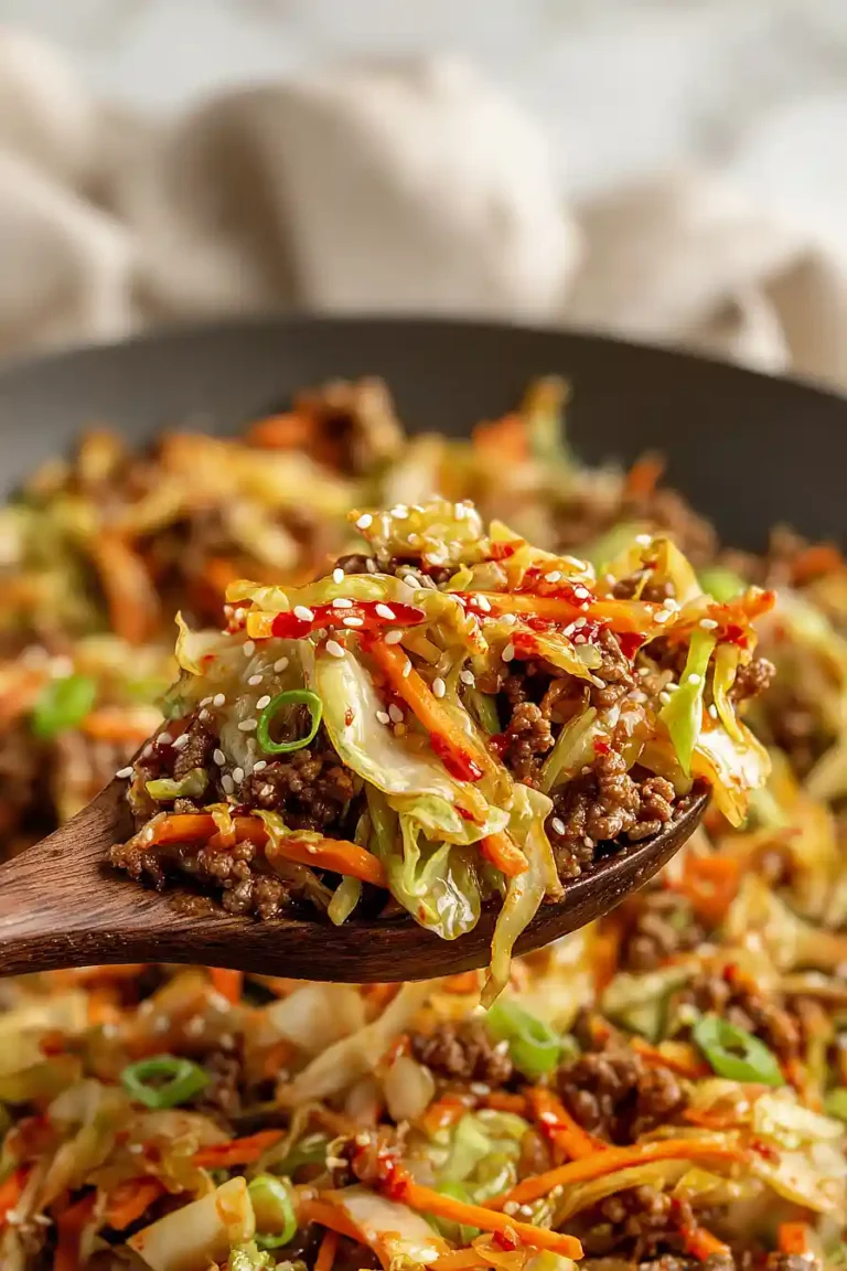 ground beef and cabbage stir fry
