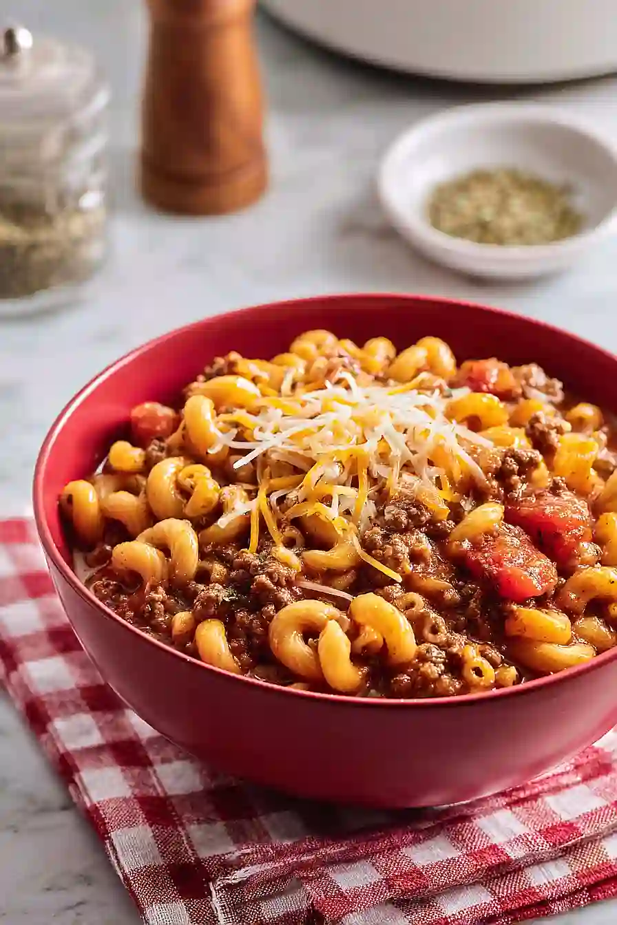 crockpot goulash with ground beef