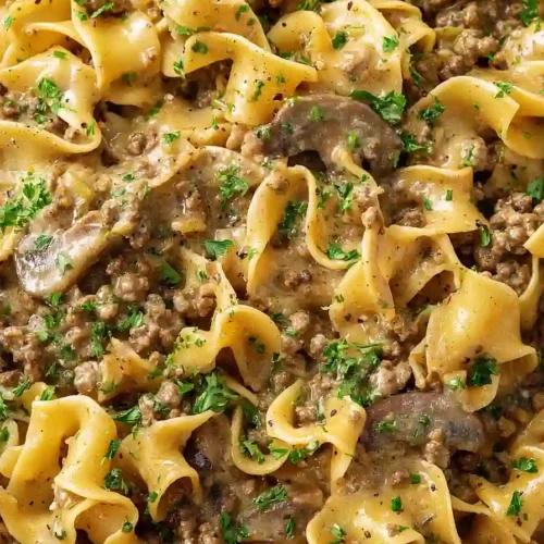 One-Pot Beef Stroganoff Pasta