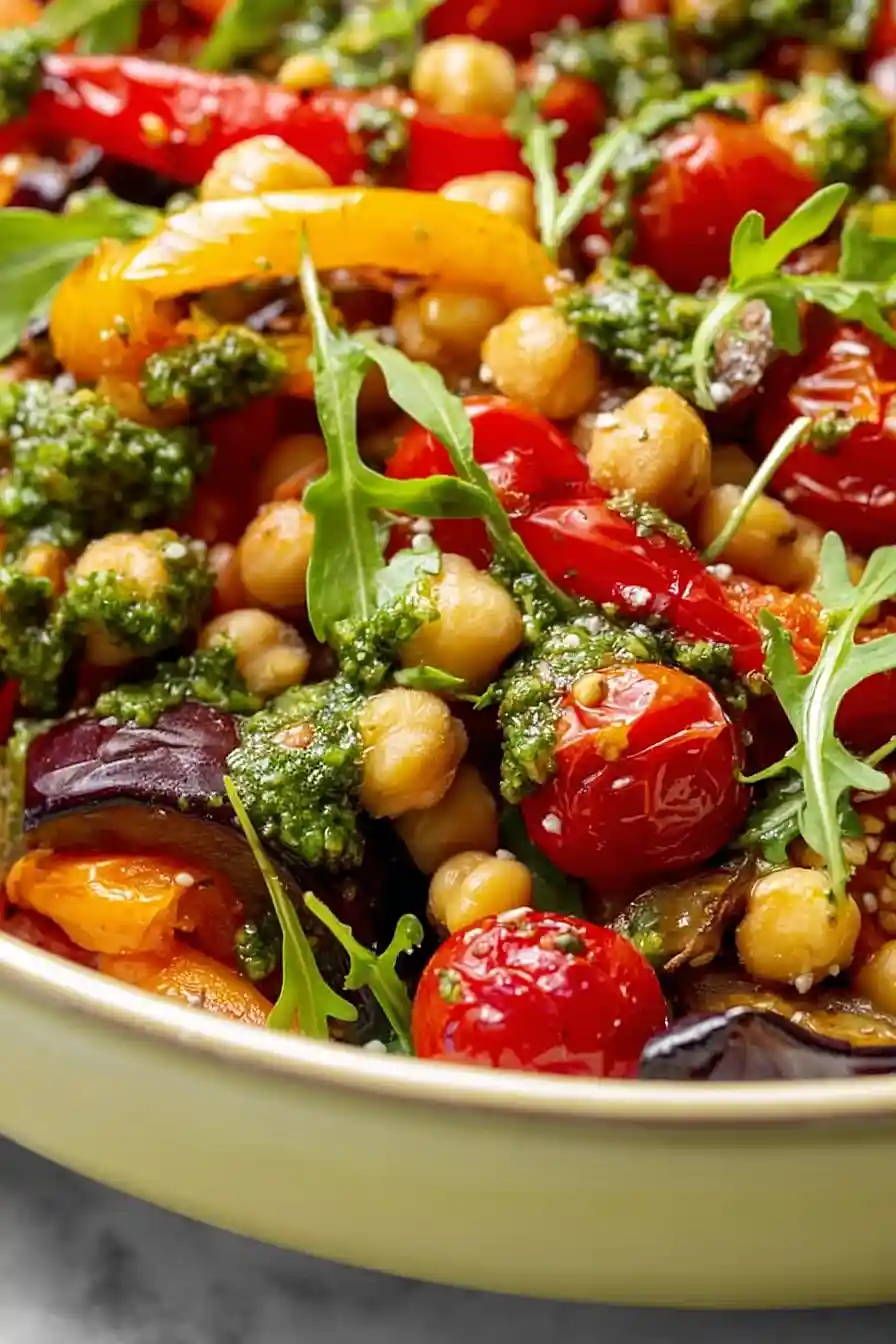 mediterranean roasted vegetables salad