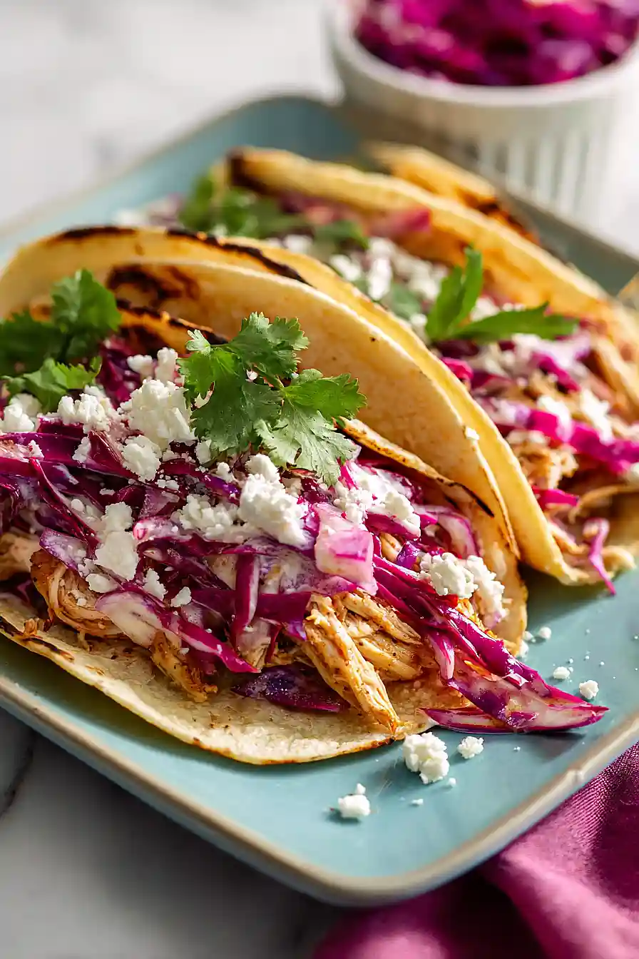 chicken tacos with slaw