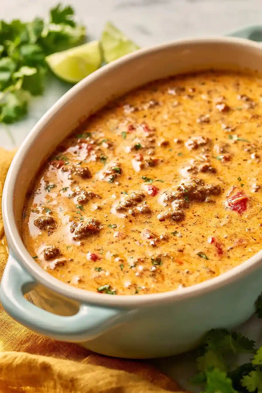 crockpot rotel dip with ground beef