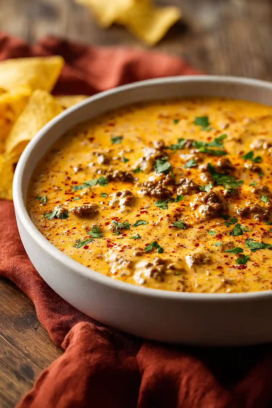 ground beef cottage cheese queso