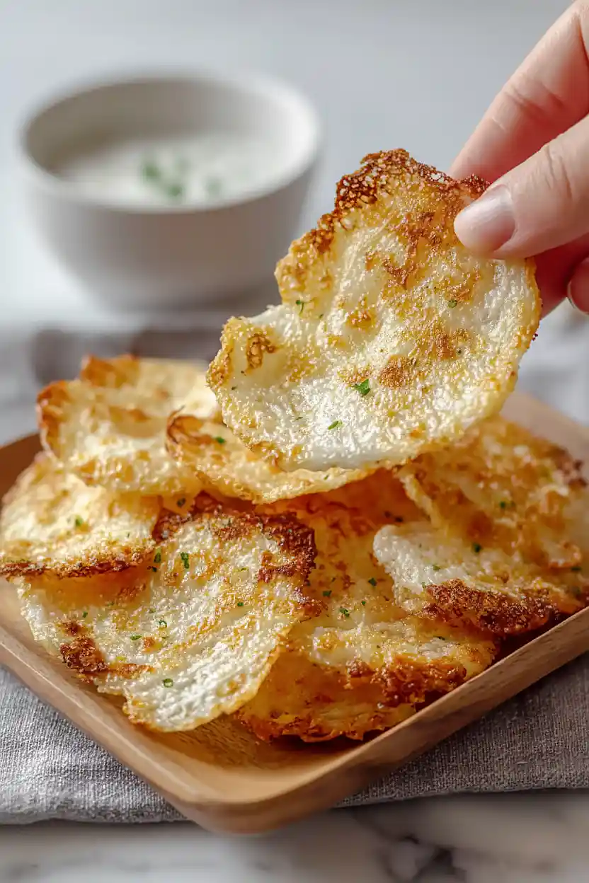 microwave cottage cheese chips