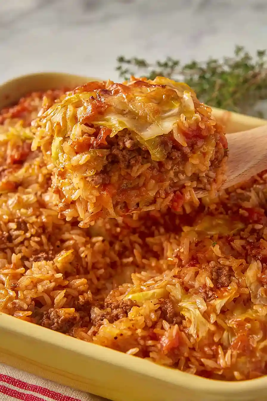 ground beef and cabbage casserole