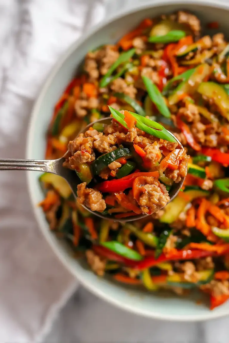 ground turkey and veggie stir fry
