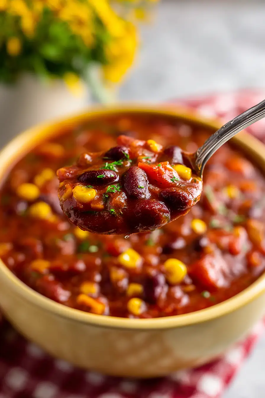 Three-Bean Vegetarian Chili