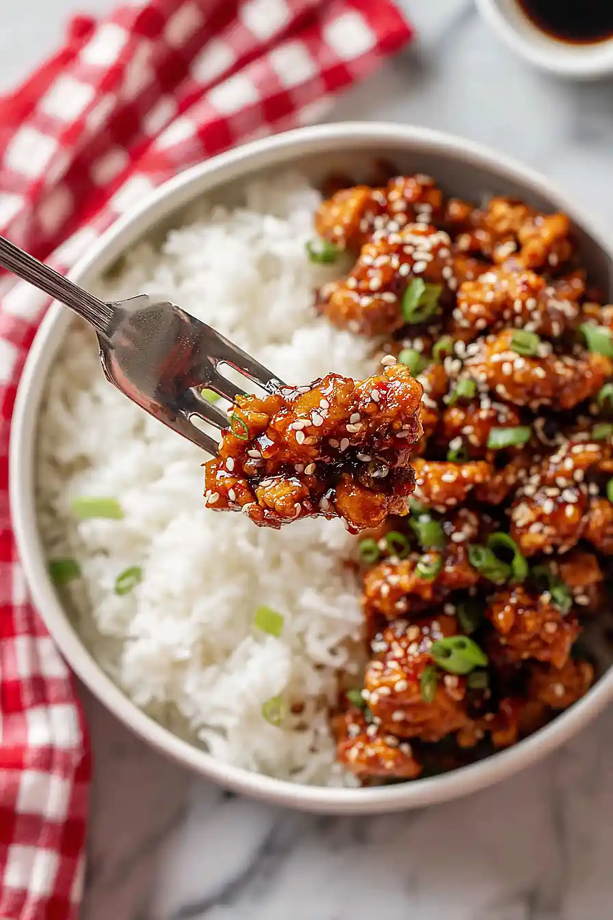 protein firecracker ground chicken bowls