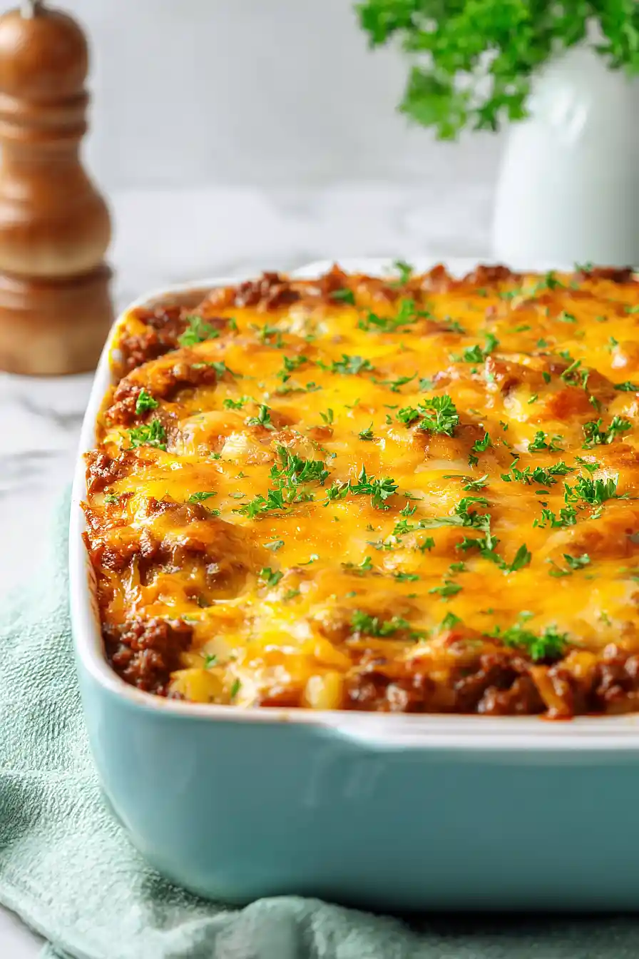 ground beef and potato casserole