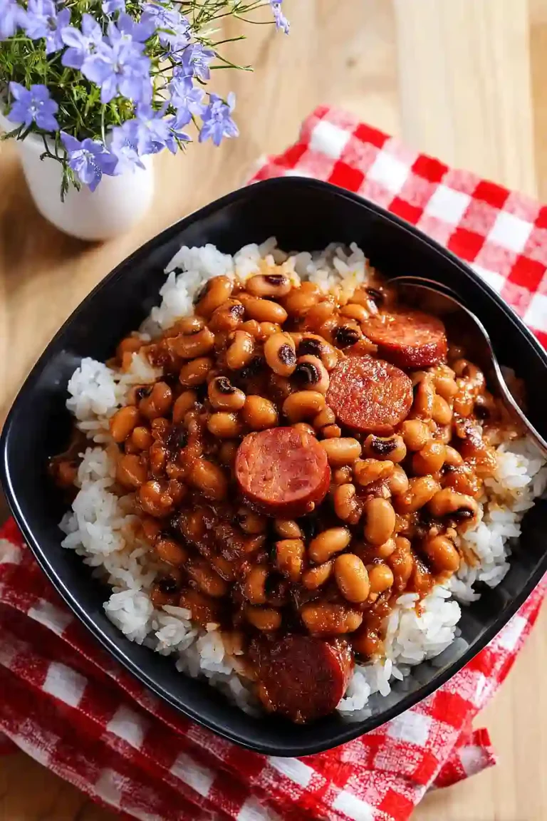 black eyed peas with andouille sausage