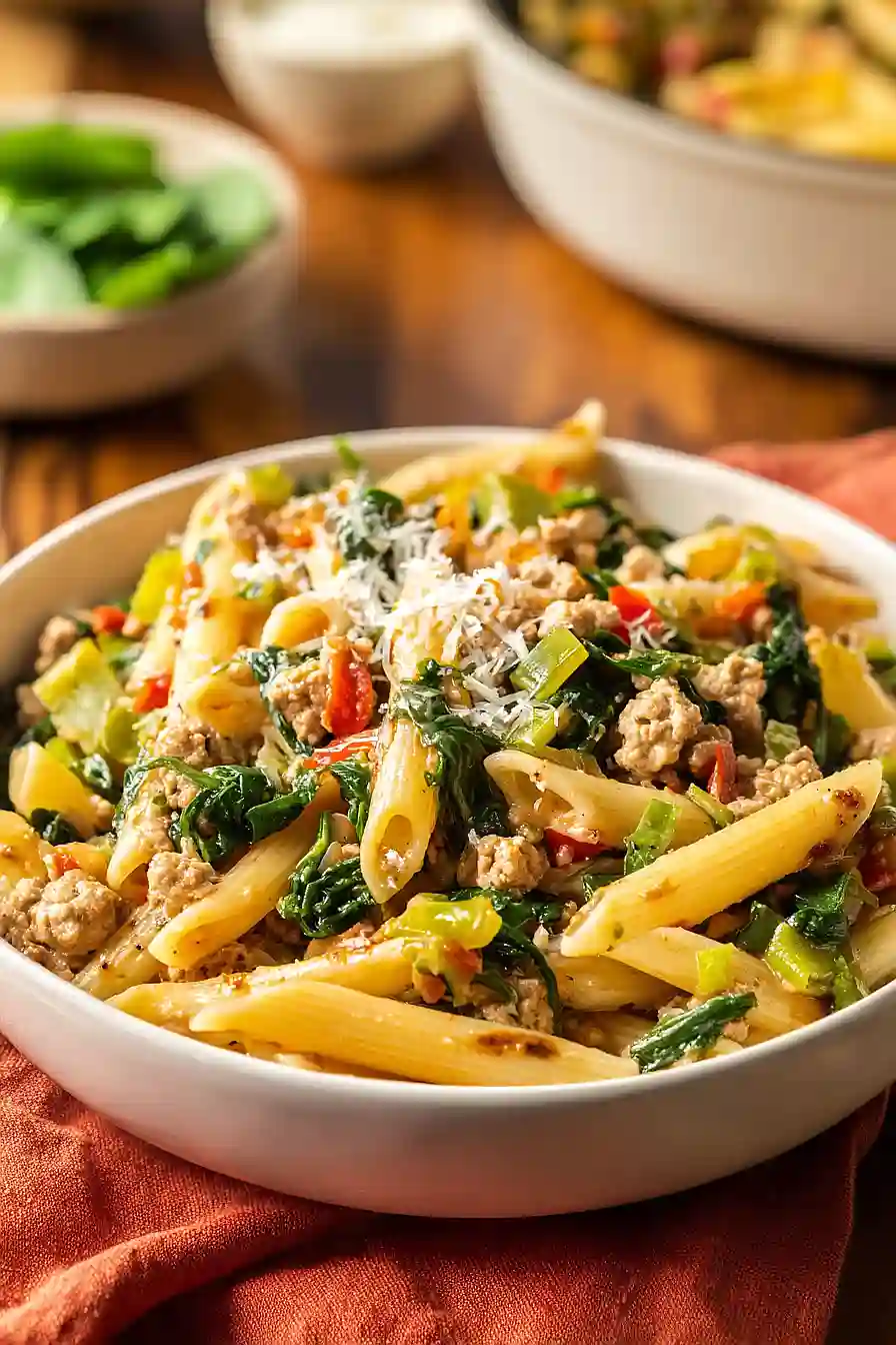 ground turkey veggie pasta