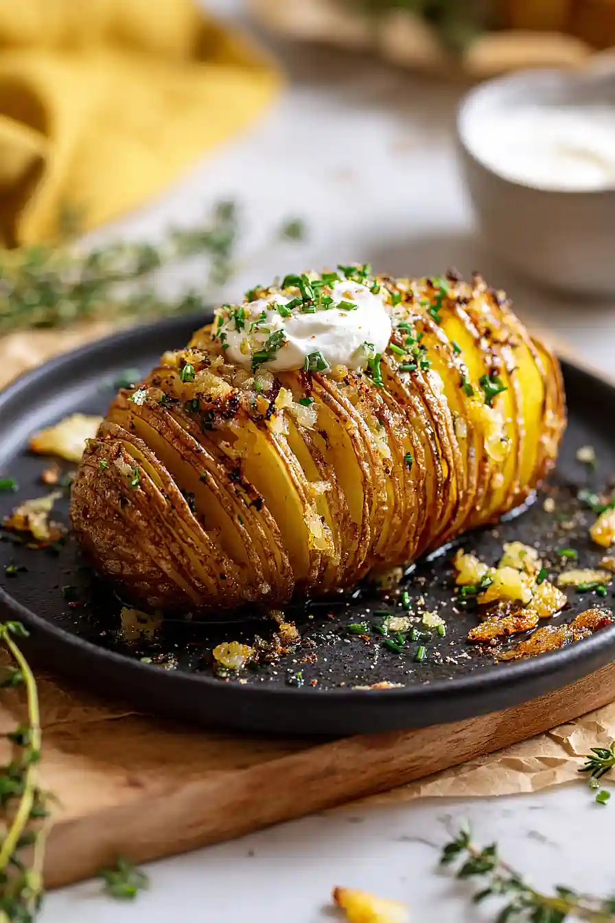 Garlic Butter Hasselback Potatoes
