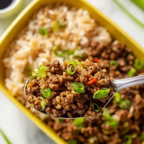ground beef and rice meal prep