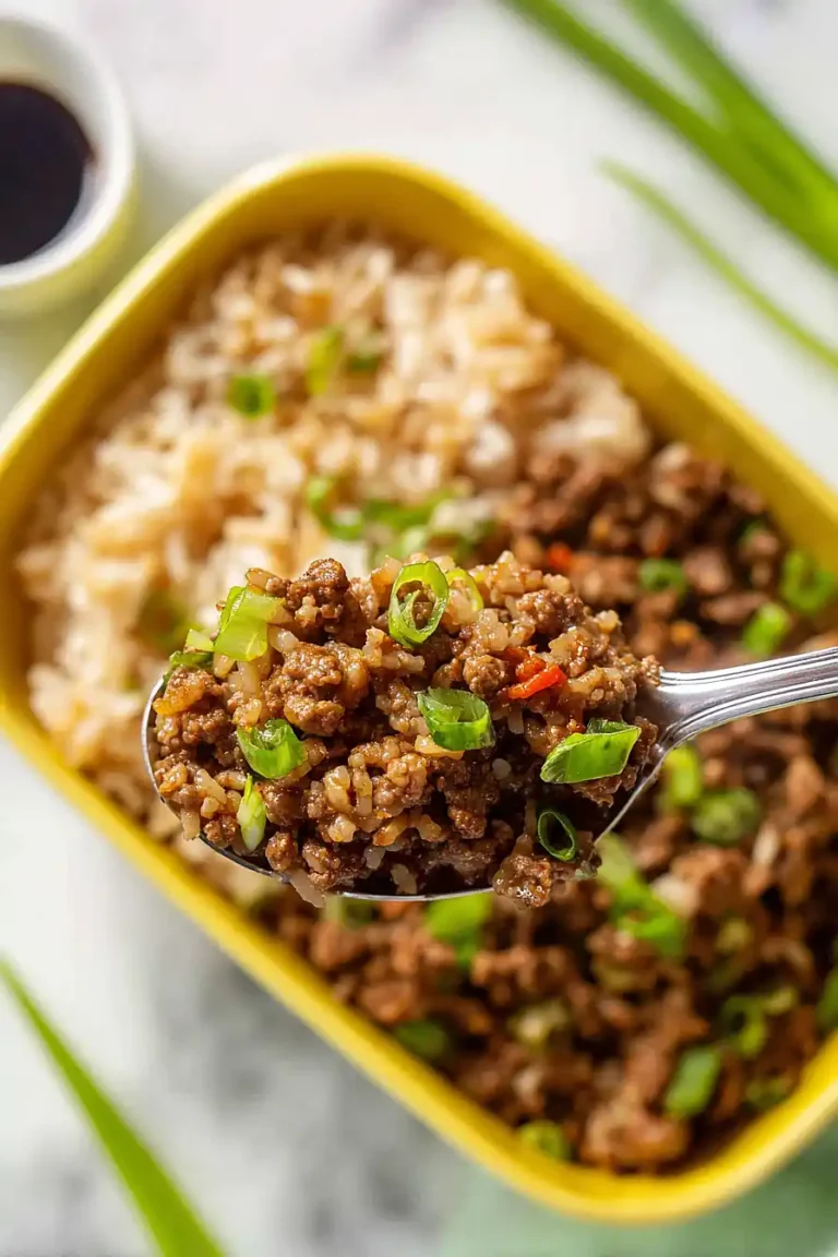 ground beef and rice meal prep