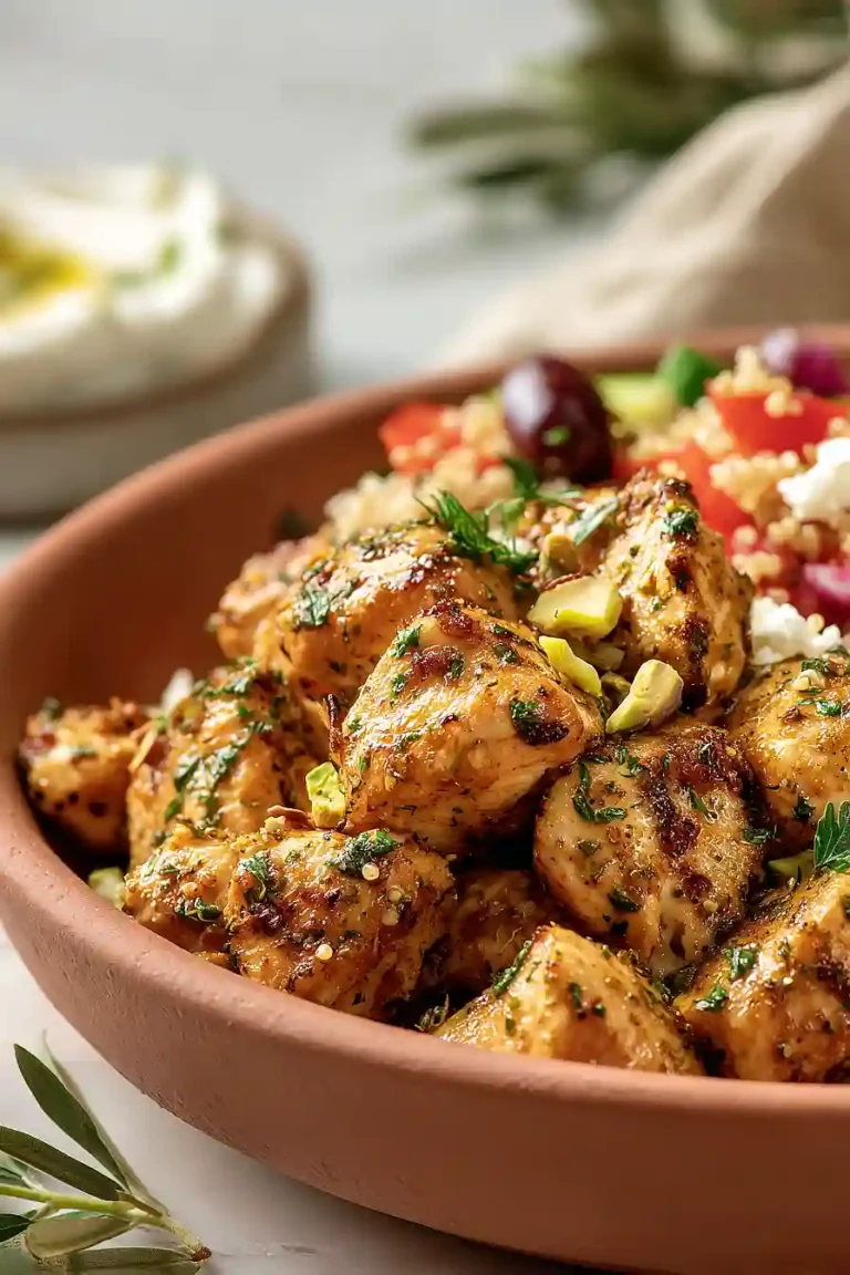 mediterranean chicken quinoa bowl