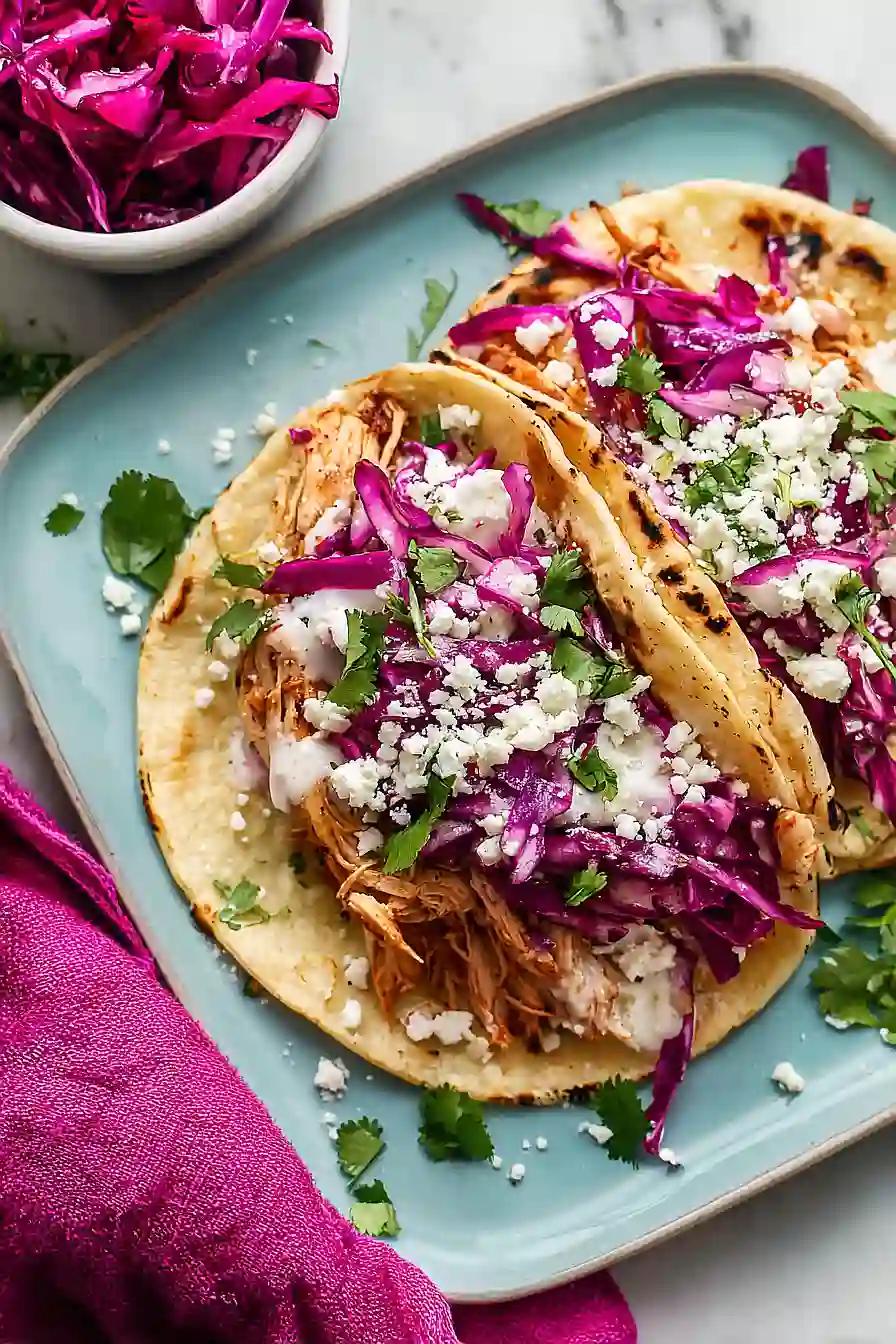 chicken tacos with slaw