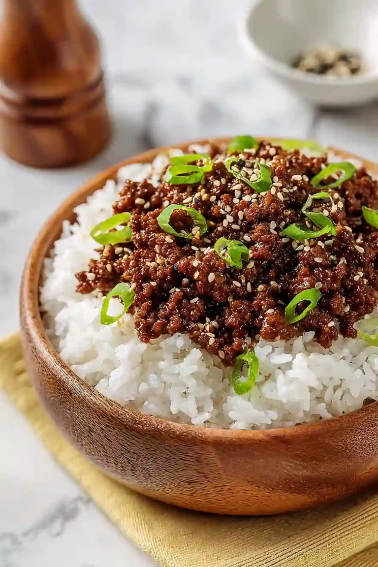 ground beef and rice bowl