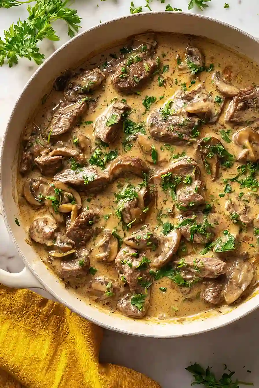 Leftover Roast Beef Stroganoff