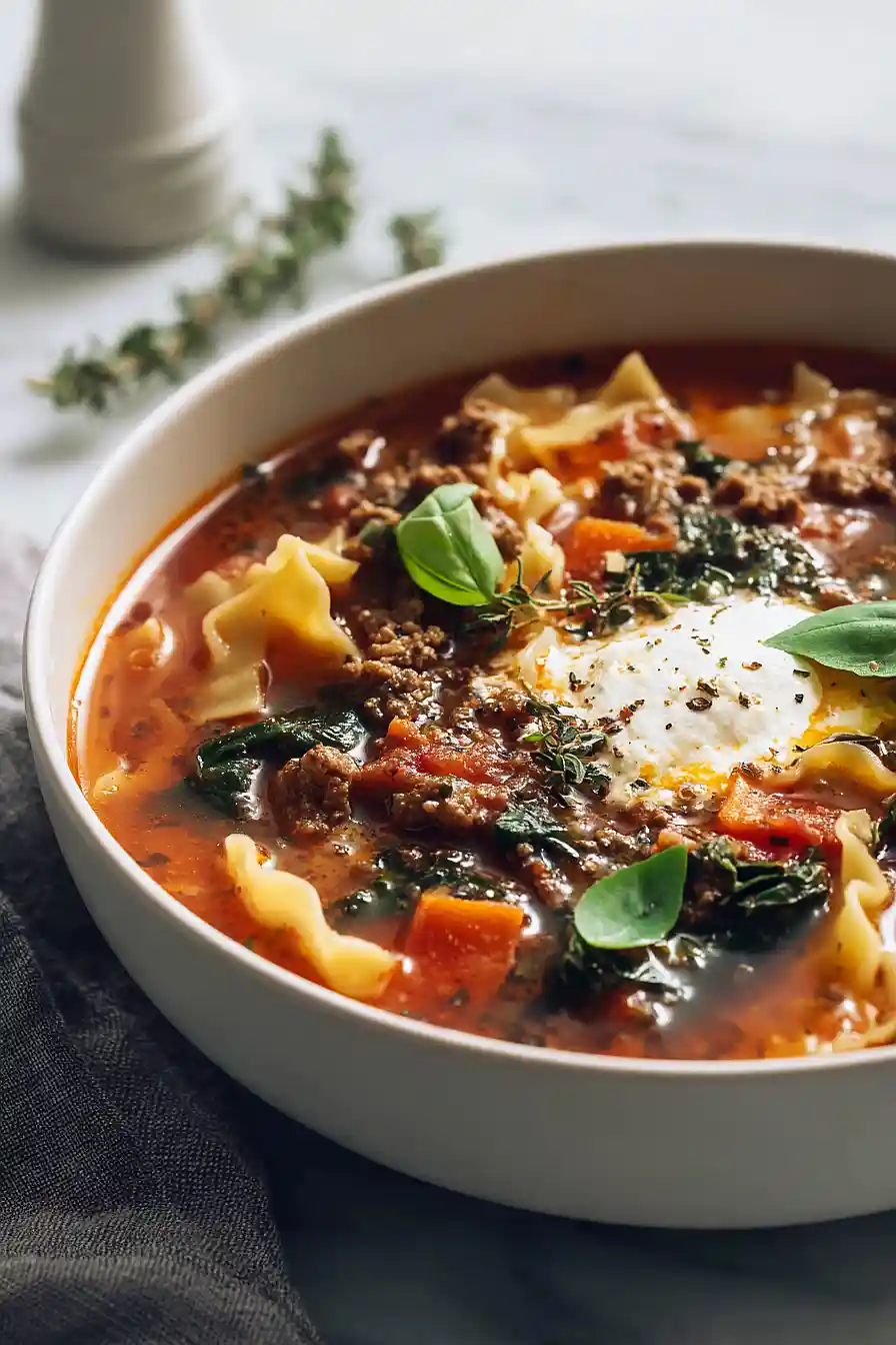 low fodmap lasagna soup