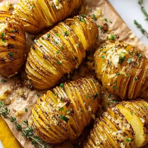 Garlic Butter Hasselback Potatoes