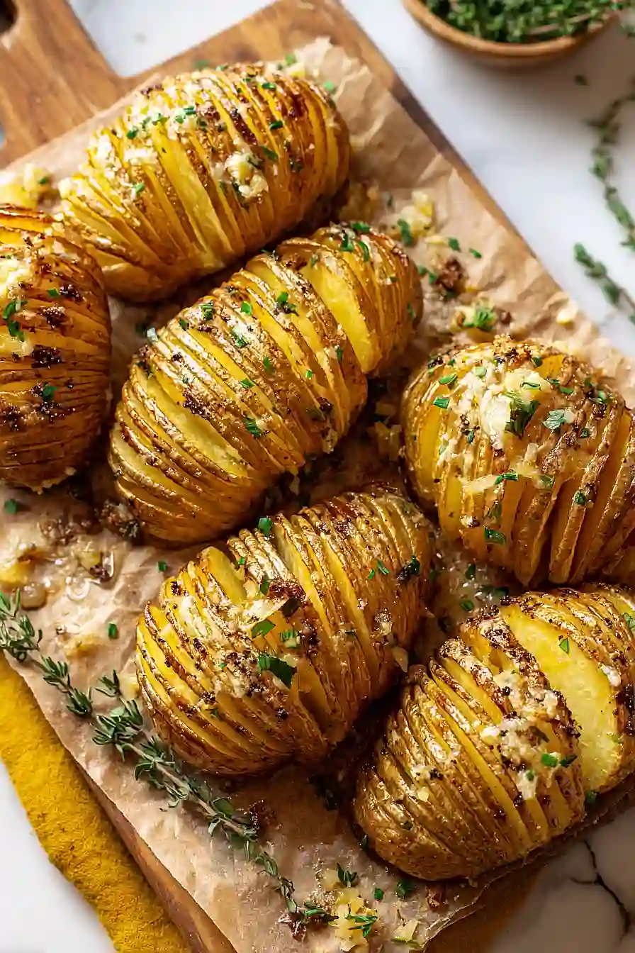 Garlic Butter Hasselback Potatoes