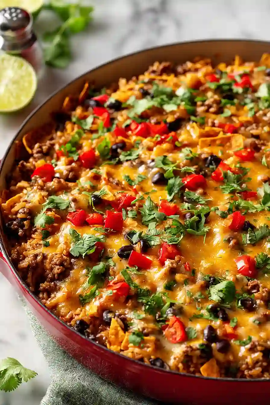 ground beef and rice casserole