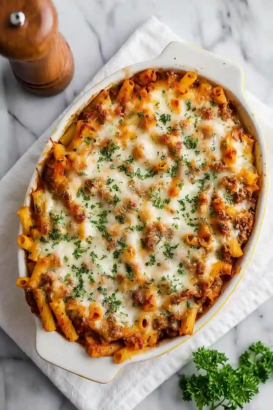 baked ziti with ground beef and cream cheese