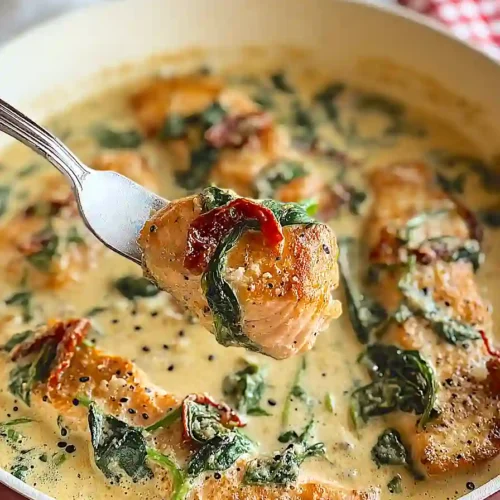 creamy tuscan salmon with coconut milk