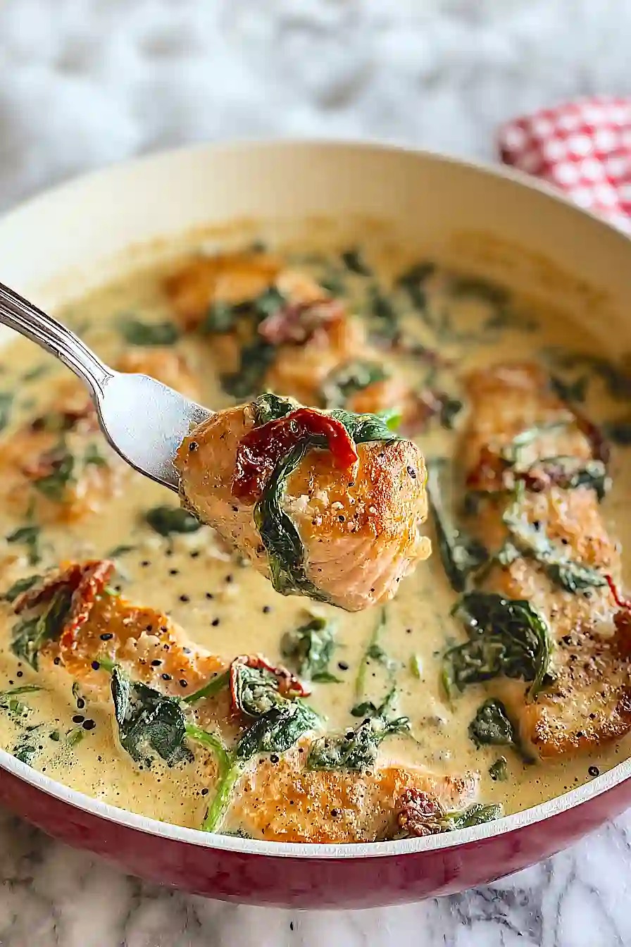 creamy tuscan salmon with coconut milk