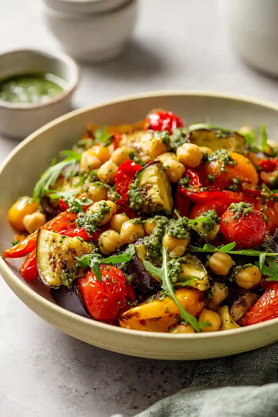 mediterranean roasted vegetables salad