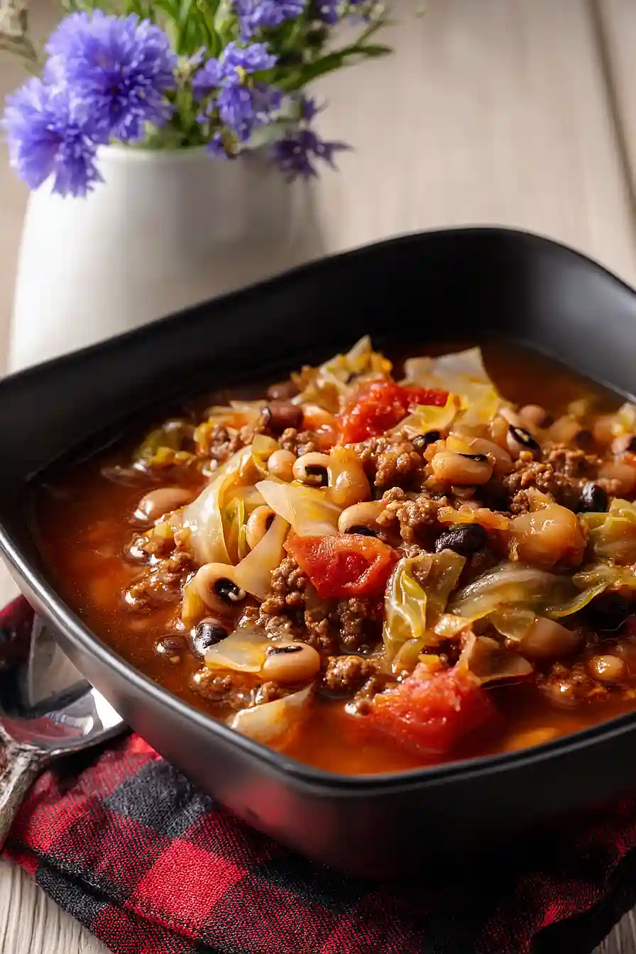 black eyed peas and cabbage